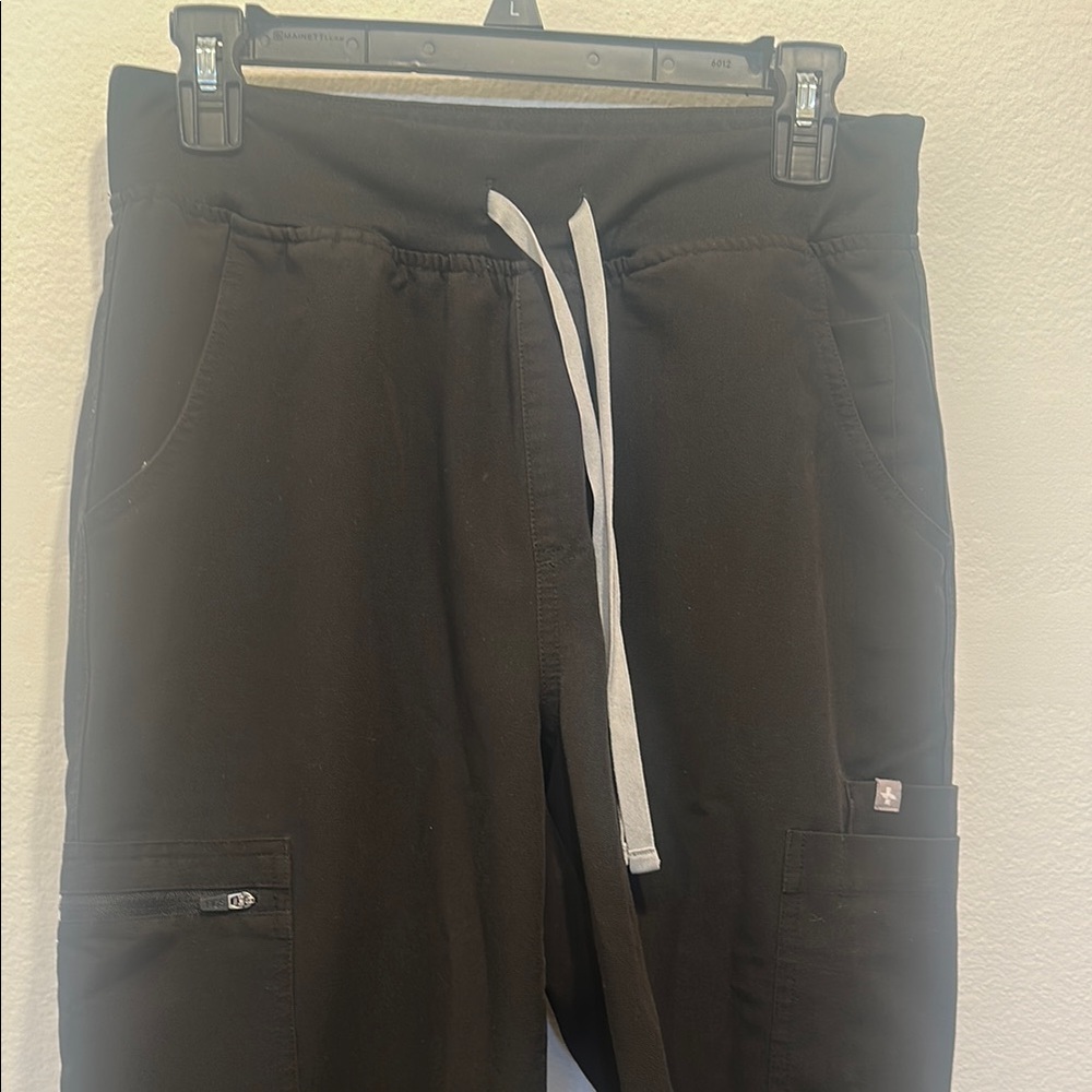 Figs Black Wide Leg Scrub Pants
